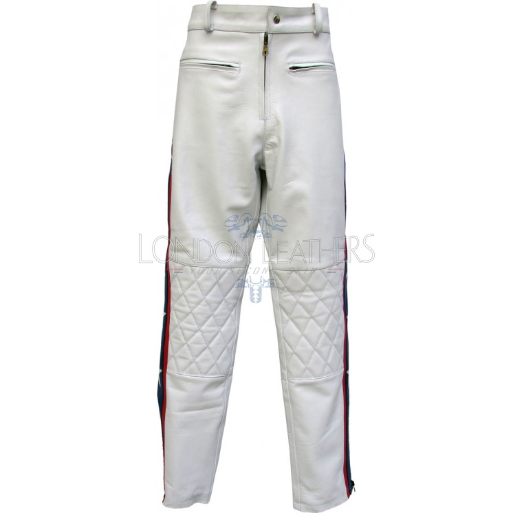 white leather trousers