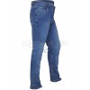 RTX Pro Blue Motorcycle Biker Denim JEANS with FORCEFIELD CE Level 2 Armour & Made with Full Leg Length Kevlar Lining